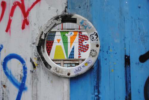 mercado de la cebada round white and black framed mirror on wall madrid